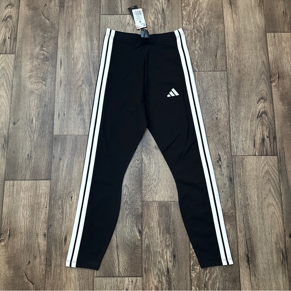 Adidas Multi Sport Tights Black With White Strips Women’s Size S New